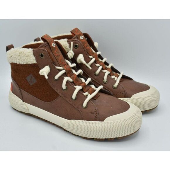 Sperry Womens Size 10 Pier Wave Wool Tan High Top Sneakers Booties Shoes - Picture 2 of 11